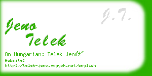 jeno telek business card